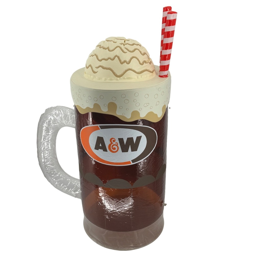 A&W Vintage Root Beer Float Inflatable Mug 50" Brown Giant Advertising Display
